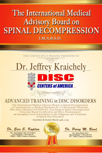 Training Certificate Spinal Decompression